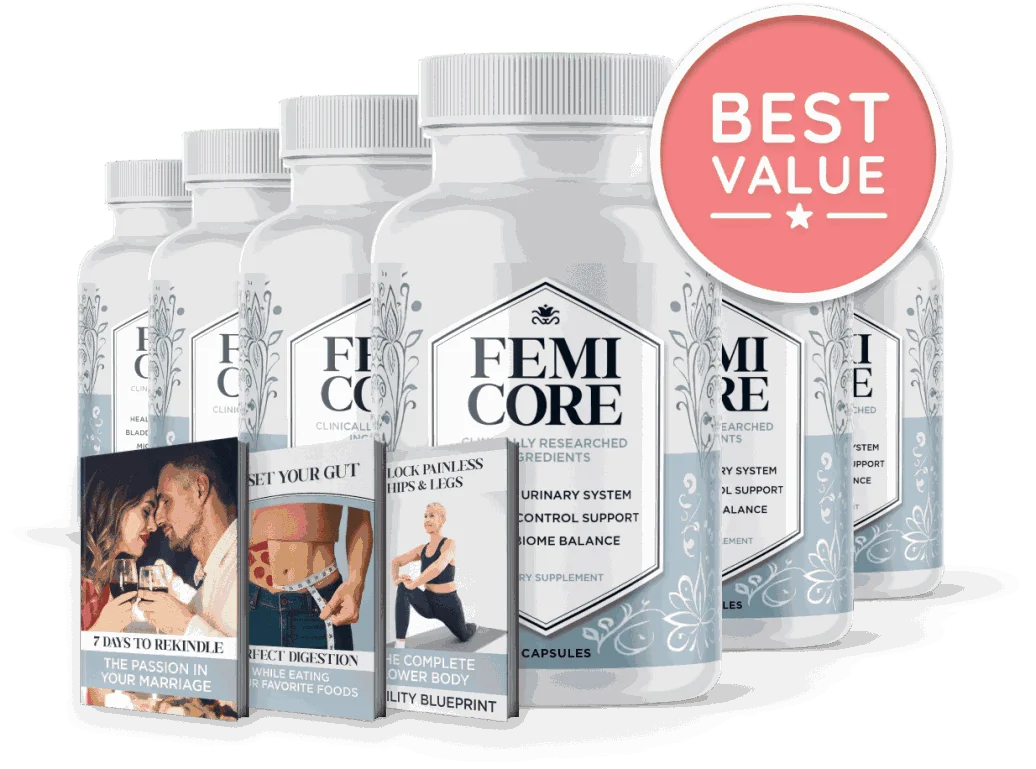 Order FemiCore bladder support supplement today, 6-bottle Best Value package