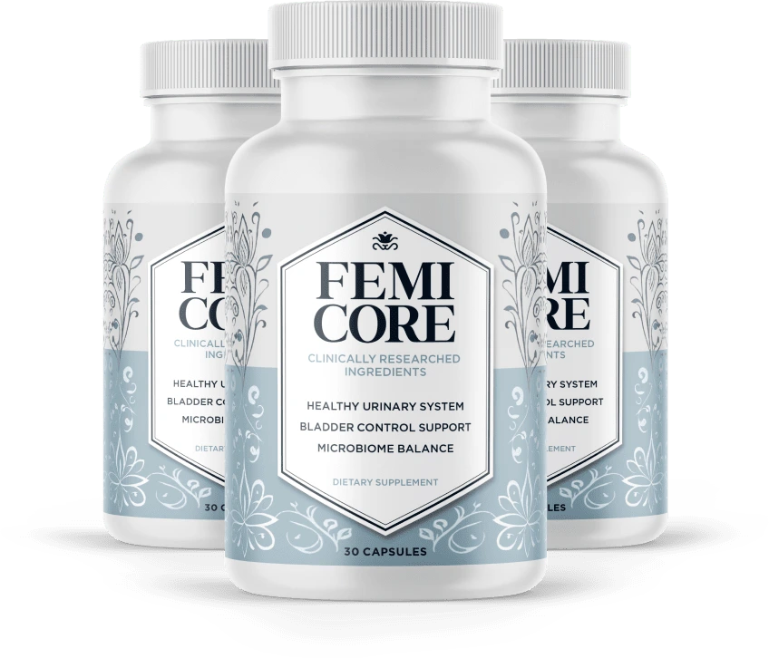 FemiCore Most Popular package, 3 bottles bladder and urinary support, 90-day supply
